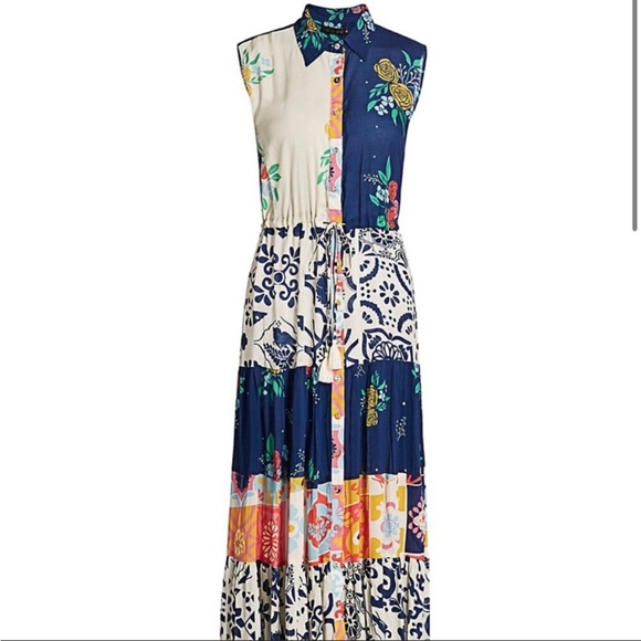 NWT Carolina K Natalie Maxi Dress Terracotta Print - Picture 5 of 6